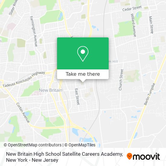 New Britain High School Satellite Careers Academy map