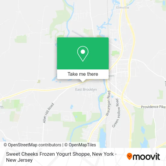 Sweet Cheeks Frozen Yogurt Shoppe map