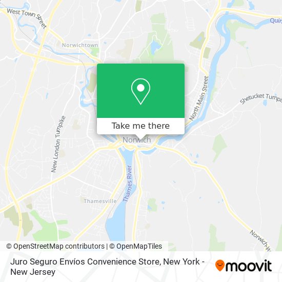 Mapa de Juro Seguro Envíos Convenience Store