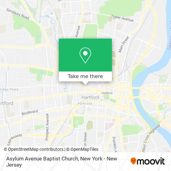 Asylum Avenue Baptist Church map