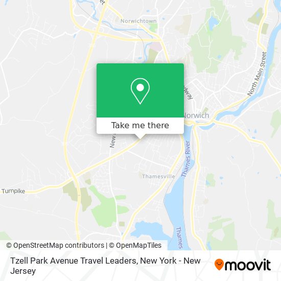 Tzell Park Avenue Travel Leaders map