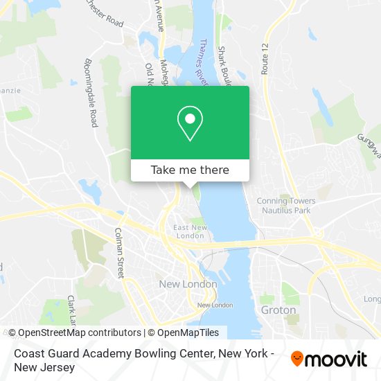 Coast Guard Academy Bowling Center map