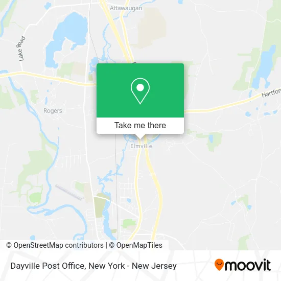 Dayville Post Office map