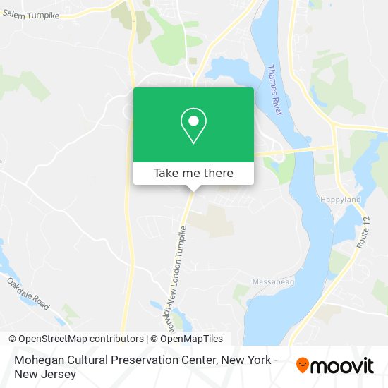 Mohegan Cultural Preservation Center map