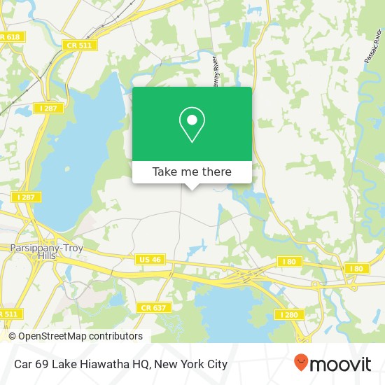 Car 69 Lake Hiawatha HQ map