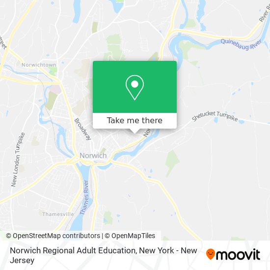 Norwich Regional Adult Education map