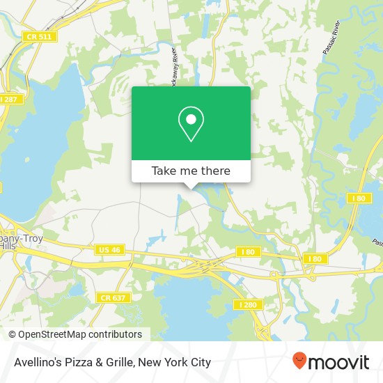 Avellino's Pizza & Grille map