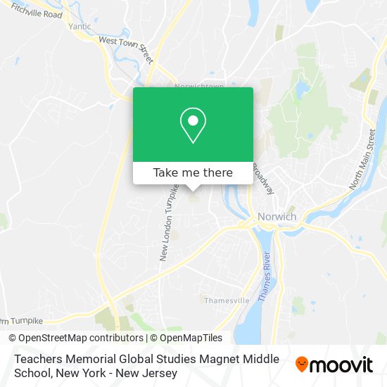 Teachers Memorial Global Studies Magnet Middle School map