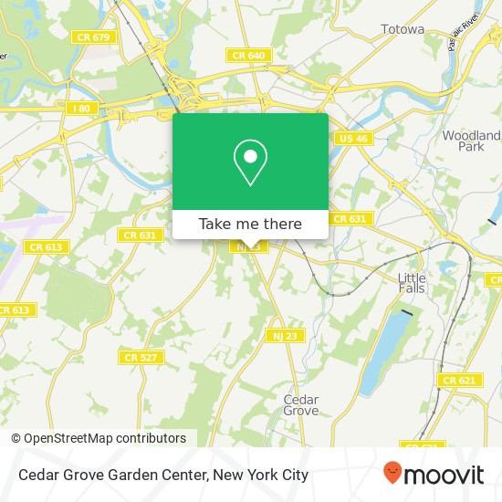 Mapa de Cedar Grove Garden Center