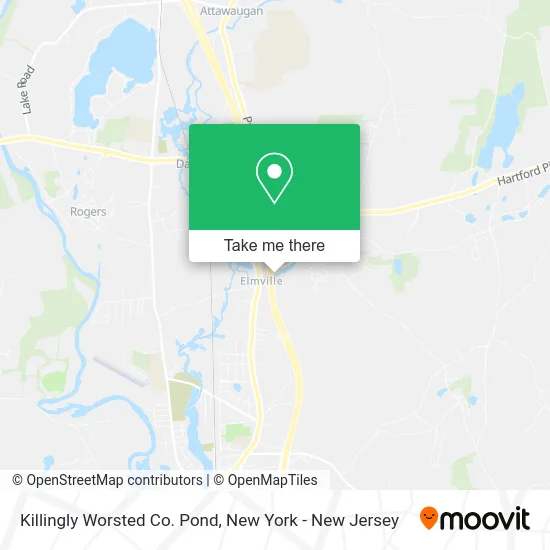 Killingly Worsted Co. Pond map