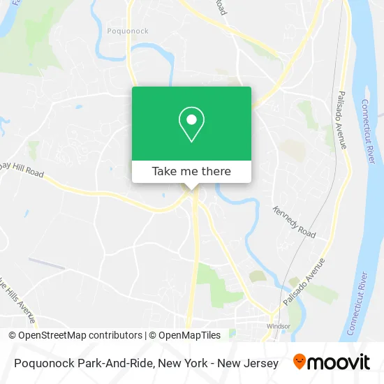 Poquonock Park-And-Ride map