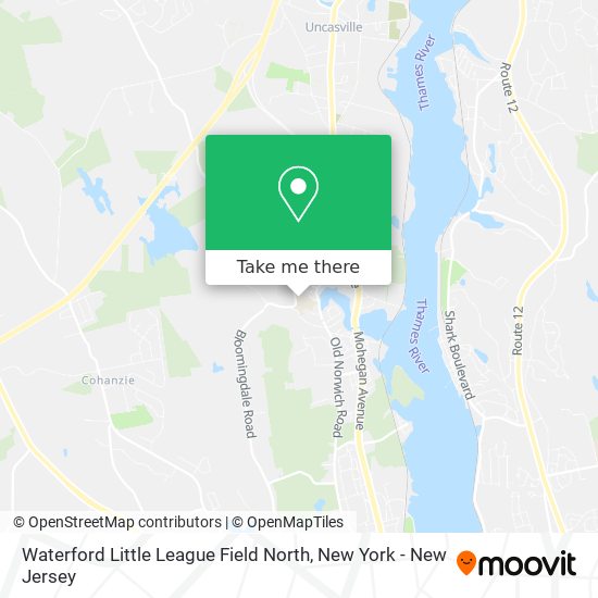 Waterford Little League Field North map
