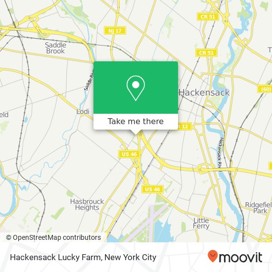 Mapa de Hackensack Lucky Farm