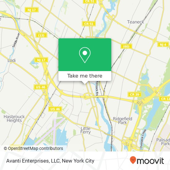 Avanti Enterprises, LLC map