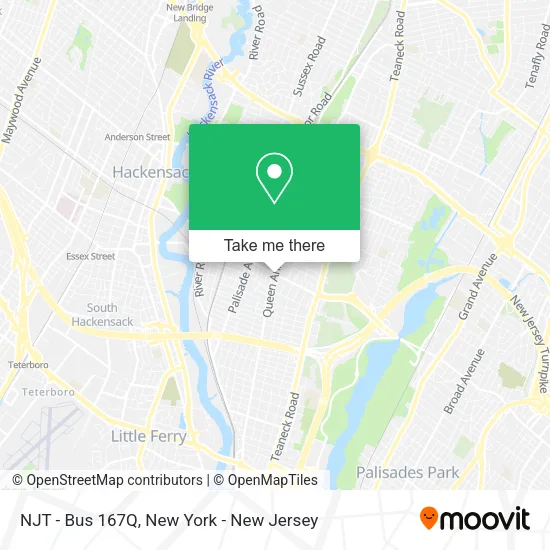 NJT - Bus 167Q map