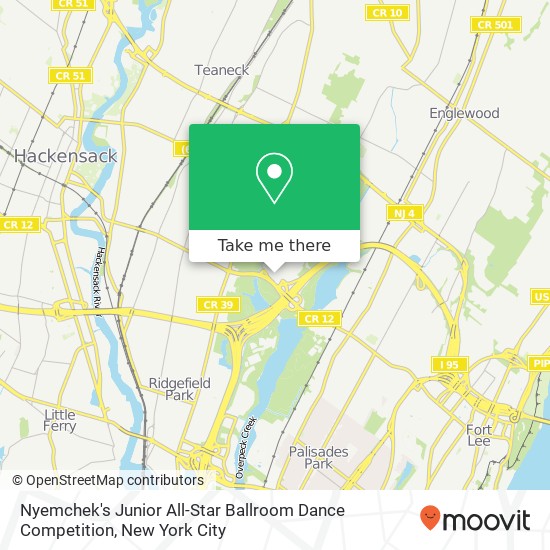 Mapa de Nyemchek's Junior All-Star Ballroom Dance Competition
