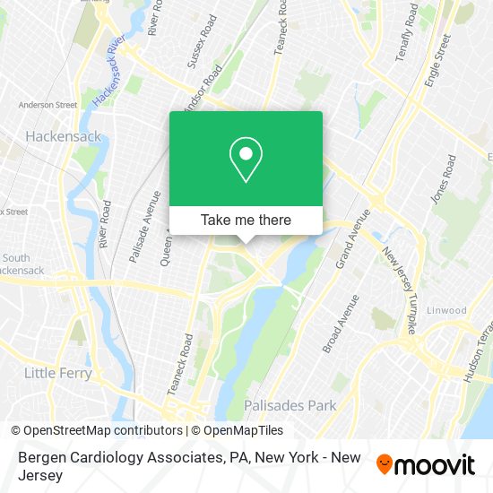 Mapa de Bergen Cardiology Associates, PA