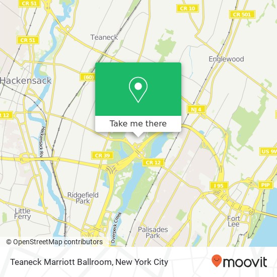 Teaneck Marriott Ballroom map