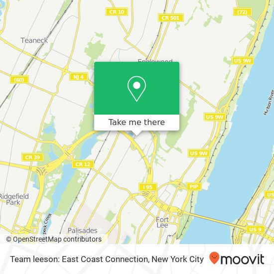 Team leeson: East Coast Connection map