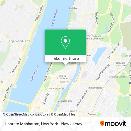 Mapa de Upstate Manhattan