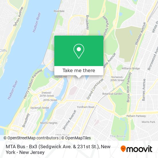 Mapa de MTA Bus - Bx3 (Sedgwick Ave. & 231st St.)