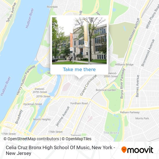 Celia Cruz Bronx High School Of Music map