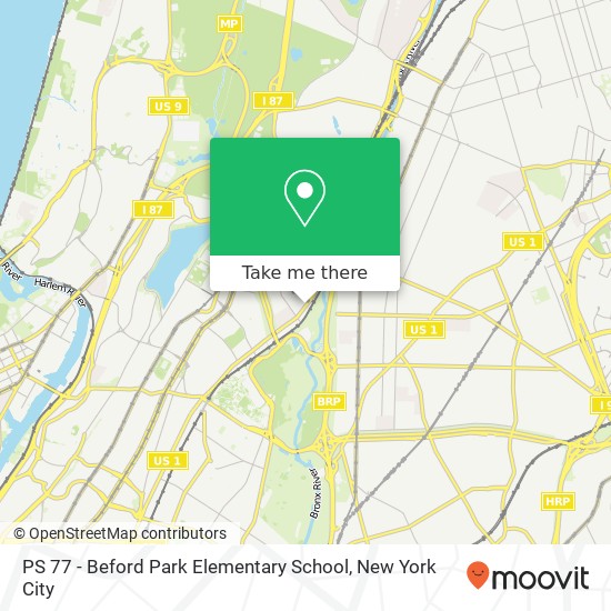 Mapa de PS 77 - Beford Park Elementary School