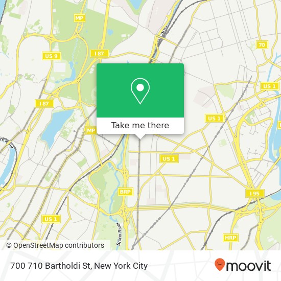 Mapa de 700 710 Bartholdi St