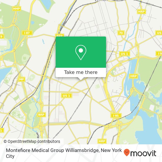 Mapa de Montefiore Medical Group Williamsbridge