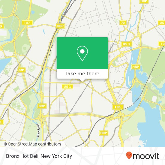 Bronx Hot Deli map