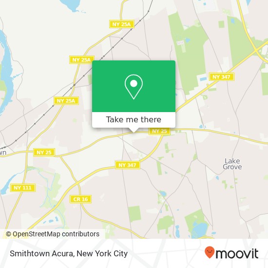 Smithtown Acura map