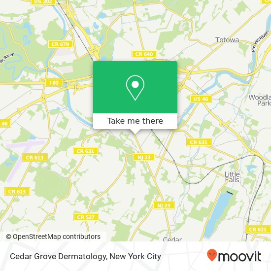 Mapa de Cedar Grove Dermatology