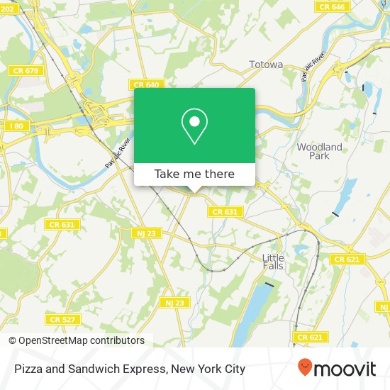 Pizza and Sandwich Express map