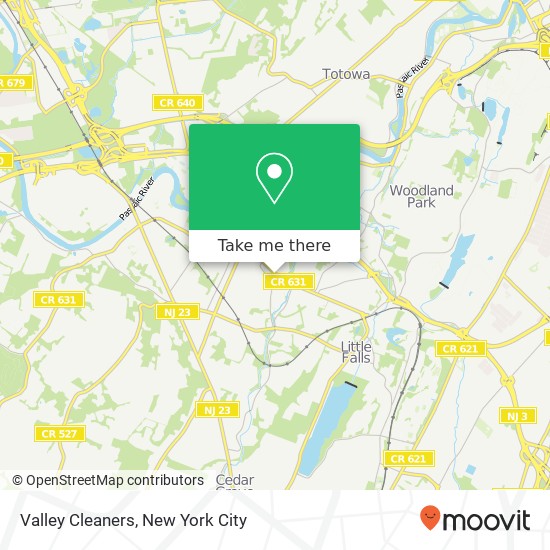 Valley Cleaners map