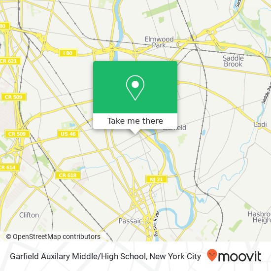 Mapa de Garfield Auxilary Middle / High School