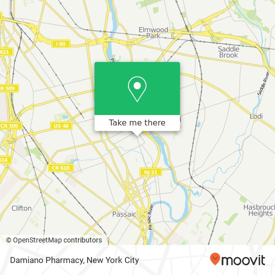 Damiano Pharmacy map