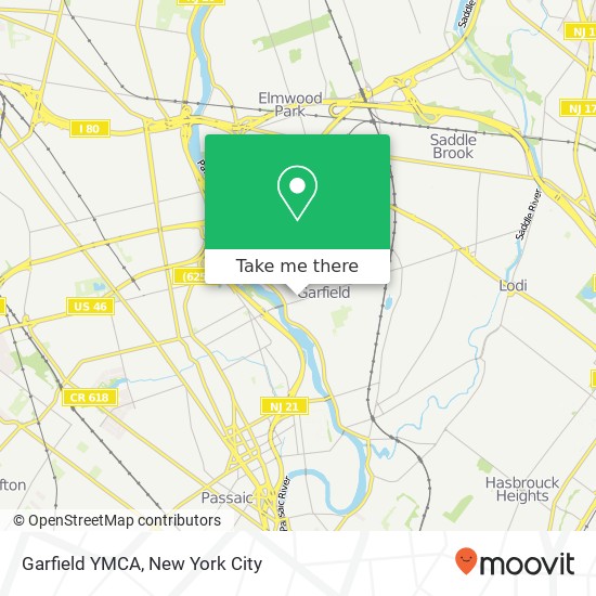 Garfield YMCA map