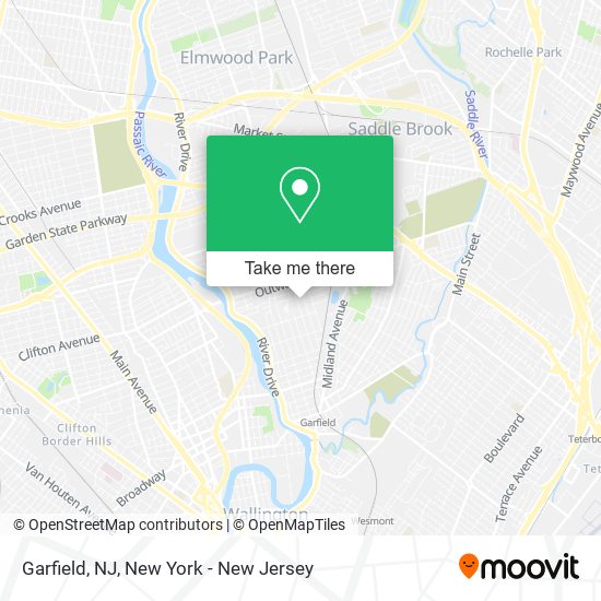 Mapa de Garfield, NJ