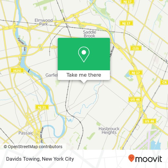 Davids Towing map