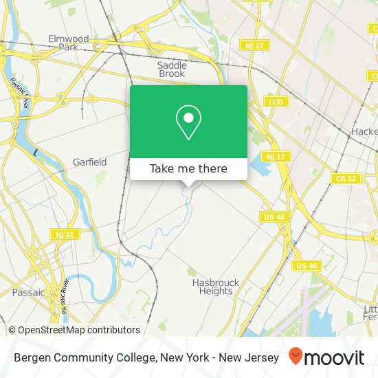 Bergen Community College map