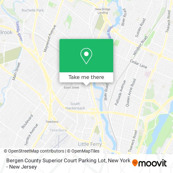 Mapa de Bergen County Superior Court Parking Lot
