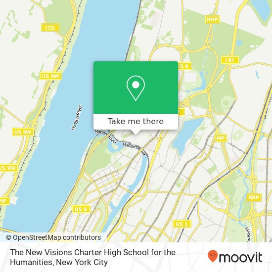 The New Visions Charter High School for the Humanities map