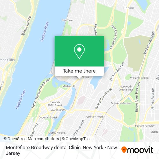 Montefiore Broadway dental Clinic map