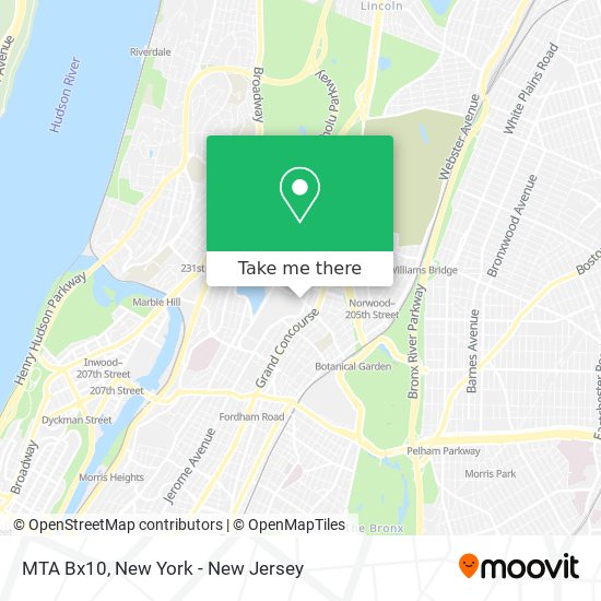 Mapa de MTA Bx10
