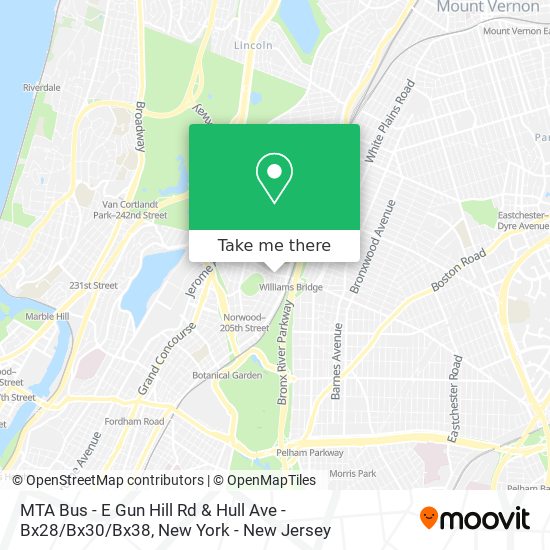 MTA Bus - E Gun Hill Rd & Hull Ave - Bx28 / Bx30 / Bx38 map
