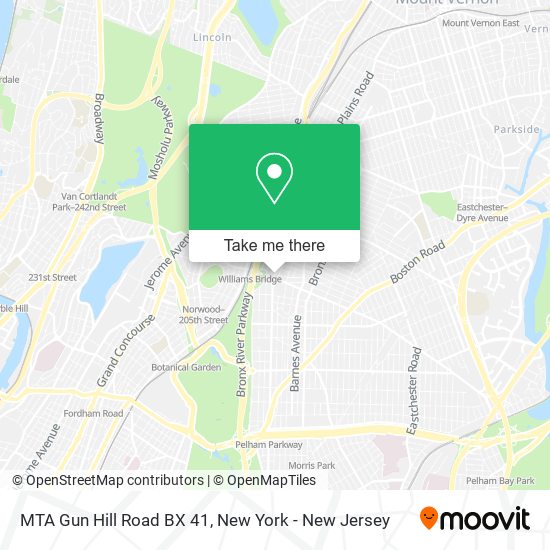 MTA Gun Hill Road BX 41 map