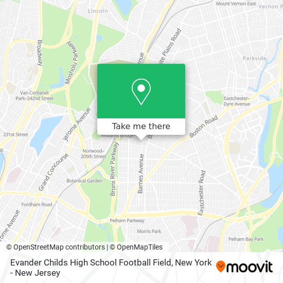 Mapa de Evander Childs High School Football Field