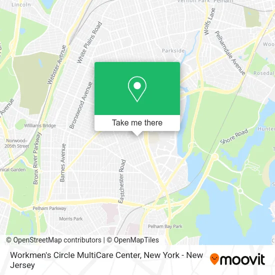 Mapa de Workmen's Circle MultiCare Center