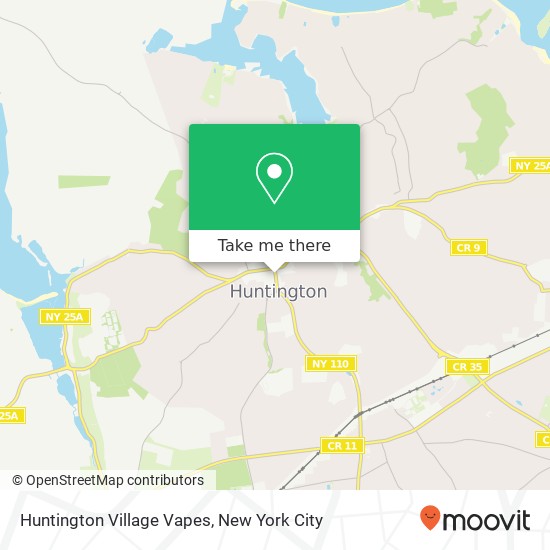 Huntington Village Vapes map