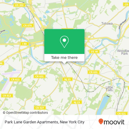 Mapa de Park Lane Garden Apartments